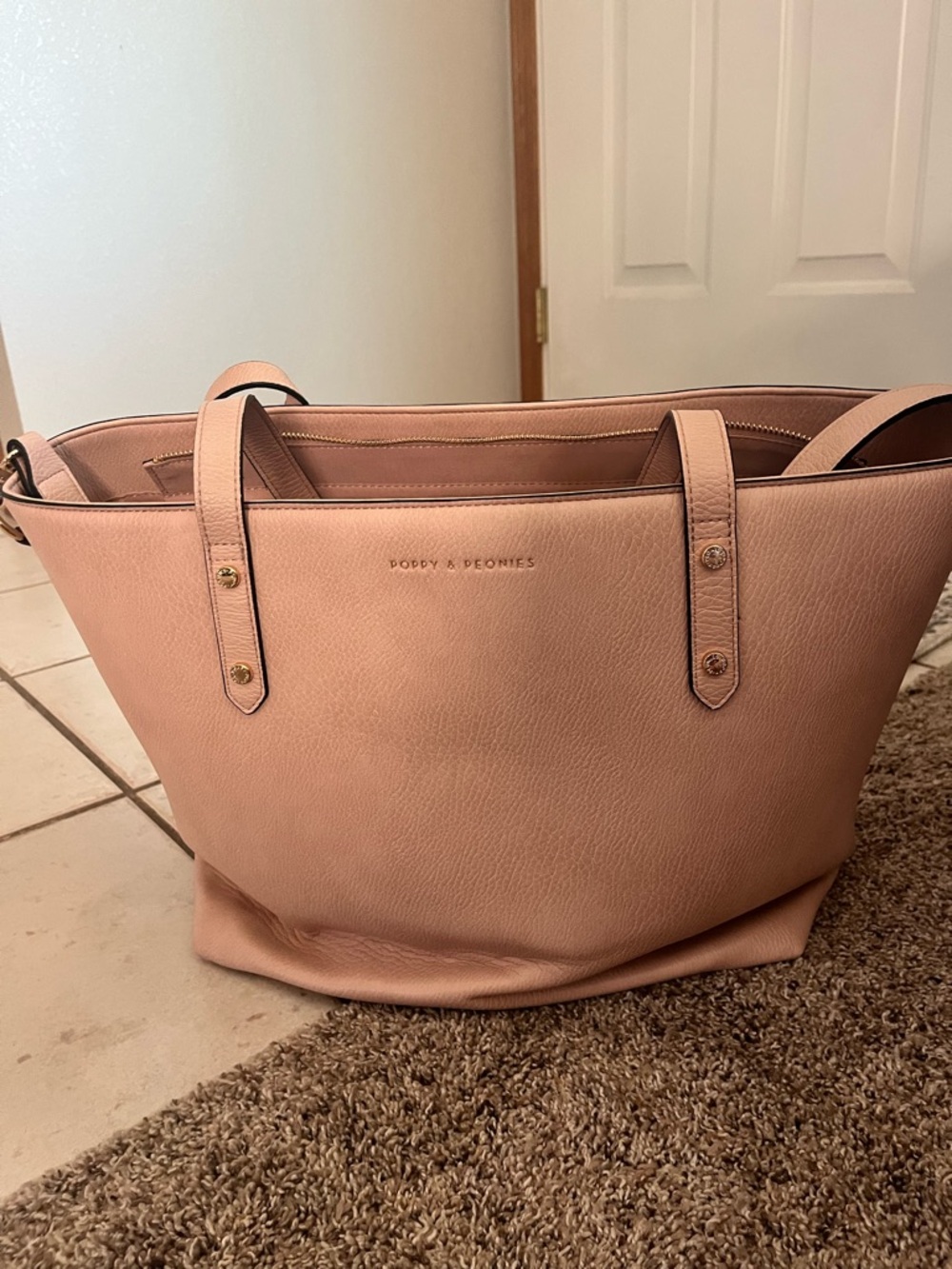 Poppy & Peonies Blush Go-Getter Tote